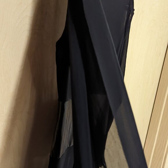 Sheer layering piece sexy black goth emo raver - Picture 3 of 6